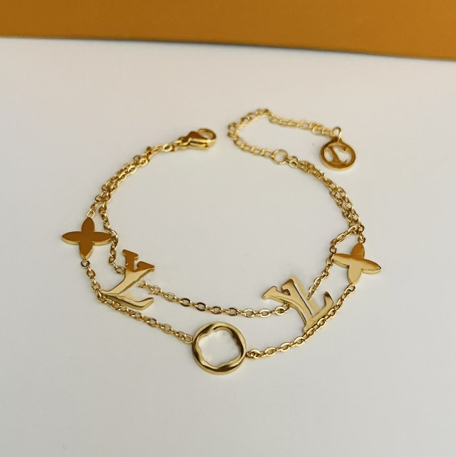 Designer Charm Bracelets Womens Vintage bracelet LVs old flower Gold hand chain Classic Cuff Bangle stylish Lady wedding jewlery with elegant charms