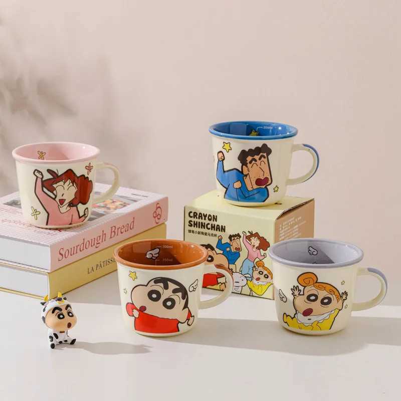 Crayon Shinchan Ceramic Mug Japanese Kawaii Milk Beverage Water Cup Cartoon Anime Breakfast Cup Household Daily Necessities M251206 - view 3
