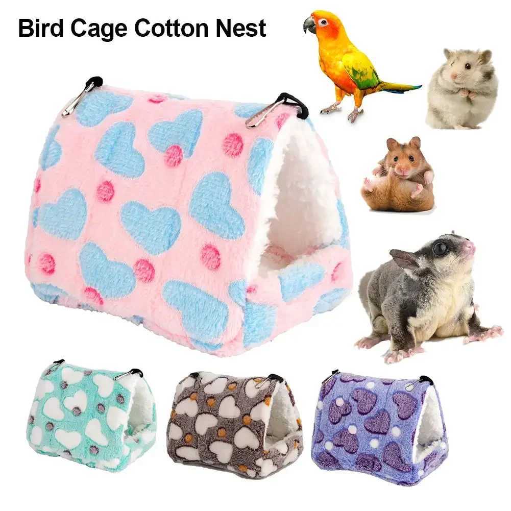 Winter Warm Cotton Nest For Bird Cage Parrot Budgie Hammock Cage Hut Tent Bed Hanging Cave For Parrot Hamster Rabbit Guinea Pig M251206