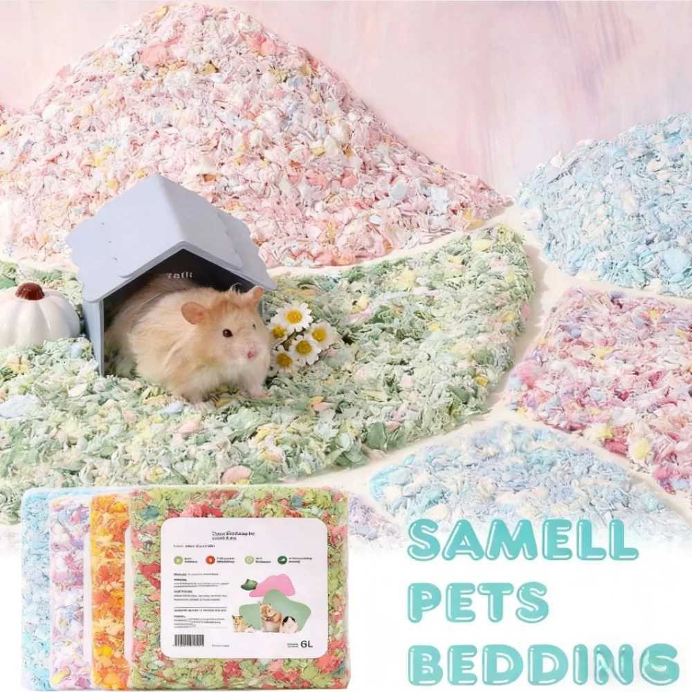 1pc 6L/159gal Dust-Free Paper Bedding - Odor Control Cozy Small Animal Bedding for Hamsters Guinea Pigs Rabbits More M251206
