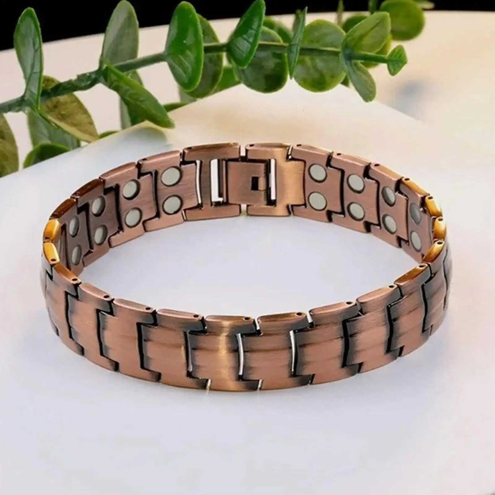 Magnetic Bracelets for Men Pure Copper Magnetic Bracelet Jewelry Accessories for Running Sports Gym Fathers Outdoor W251206