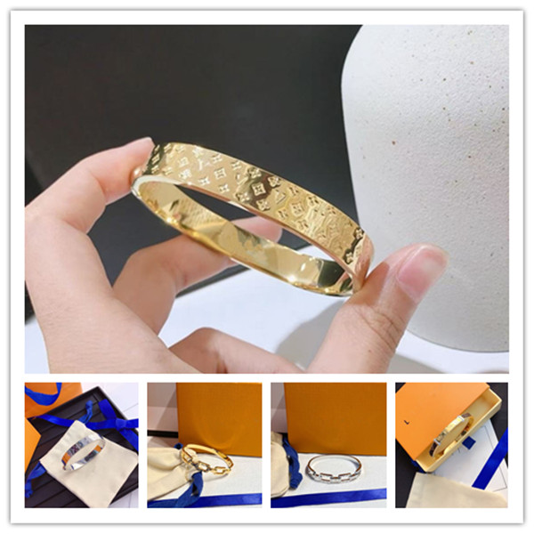 2026 High Quality Luxury bracelet designer bracelet Bangle Stainless Steel Bracelets Classic Jewelry Bracelets for Men and Women v bracelet