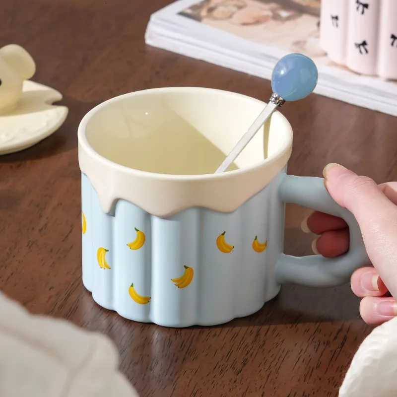 400ML European Ceramic Cake Coffee Mug with Lid and Spoon Cute Dog Design Delicate Afternoon Tea Latte Cup Home Breakfast Mug M251206 - view 4
