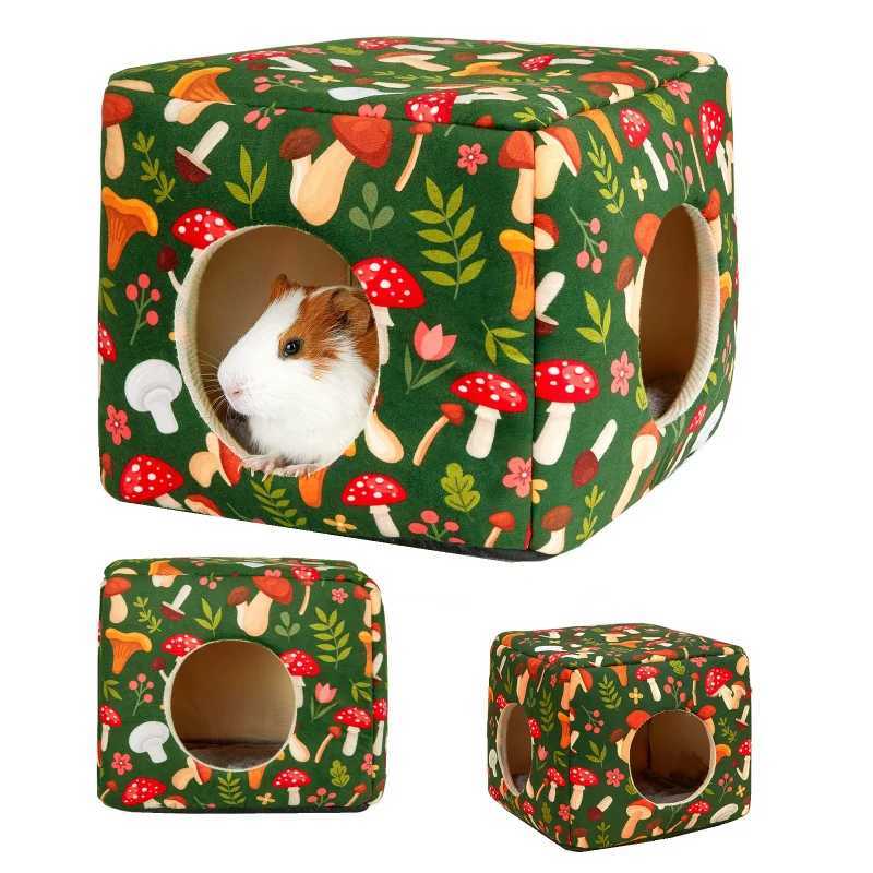Guinea Pig Hideout Washable Guinea Pigs Hiding House Habitats Cozy Bunny Rabbit Bed for Small Pet Hamster Accessories 1pcs M251206