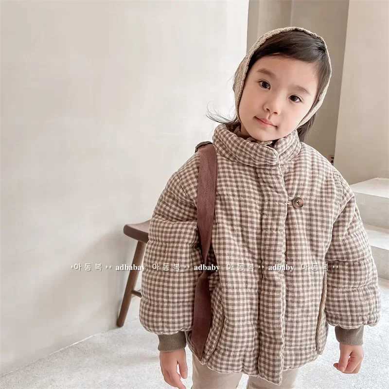 Girls Coat 2023 Children Winter Children Winter Korean Style with Cashmere Padded Jacket Girls Winter Coat Down Padded JacketW251206