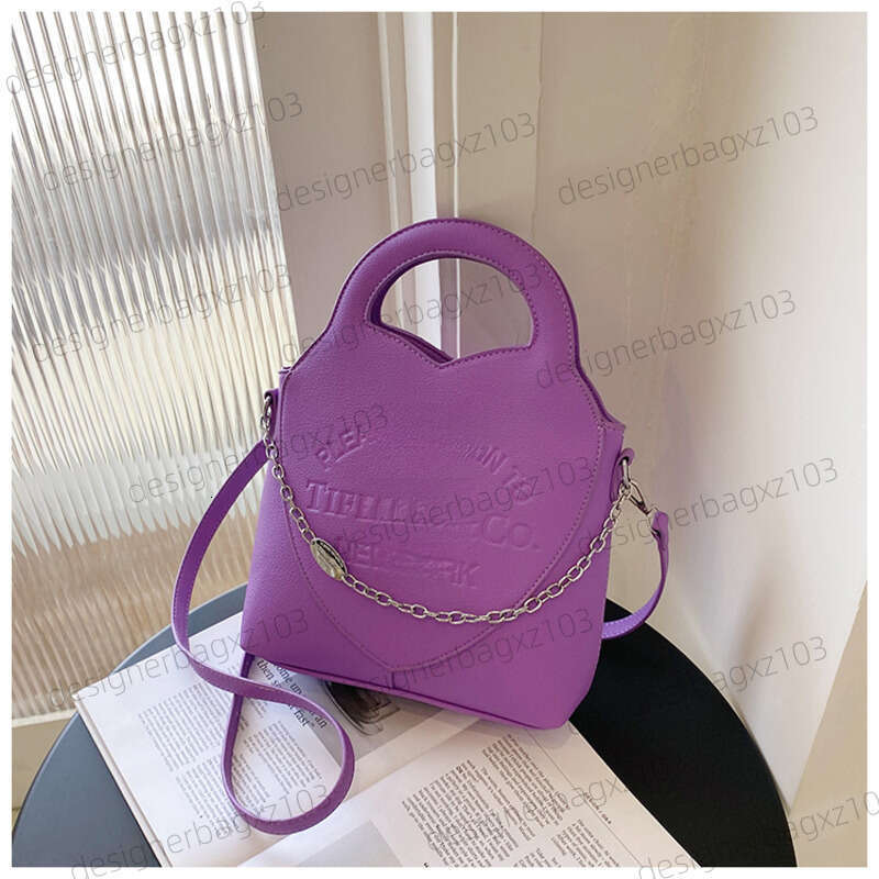 Tiffany Bag Designer Bag Card Holder Bag Tiffanyx Purse New Fashion Electroplated Alloy Simple Heart Peach Engraved English Letter Pendant Jewelry Totebag