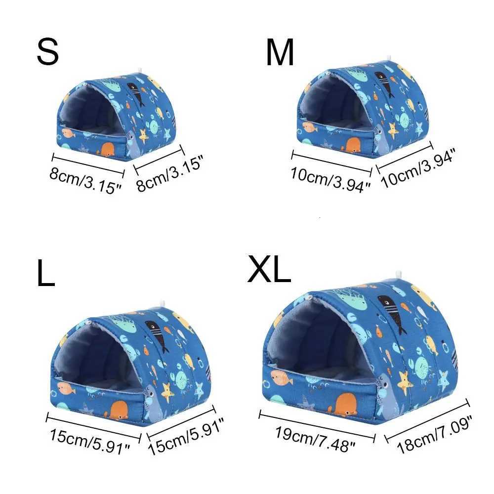 Soft Rabbit Colorful Squirrel Mini Cage Winter Hamster House Guinea Pig Nest Small Animal Sleeping Bed Warm Mat M251206