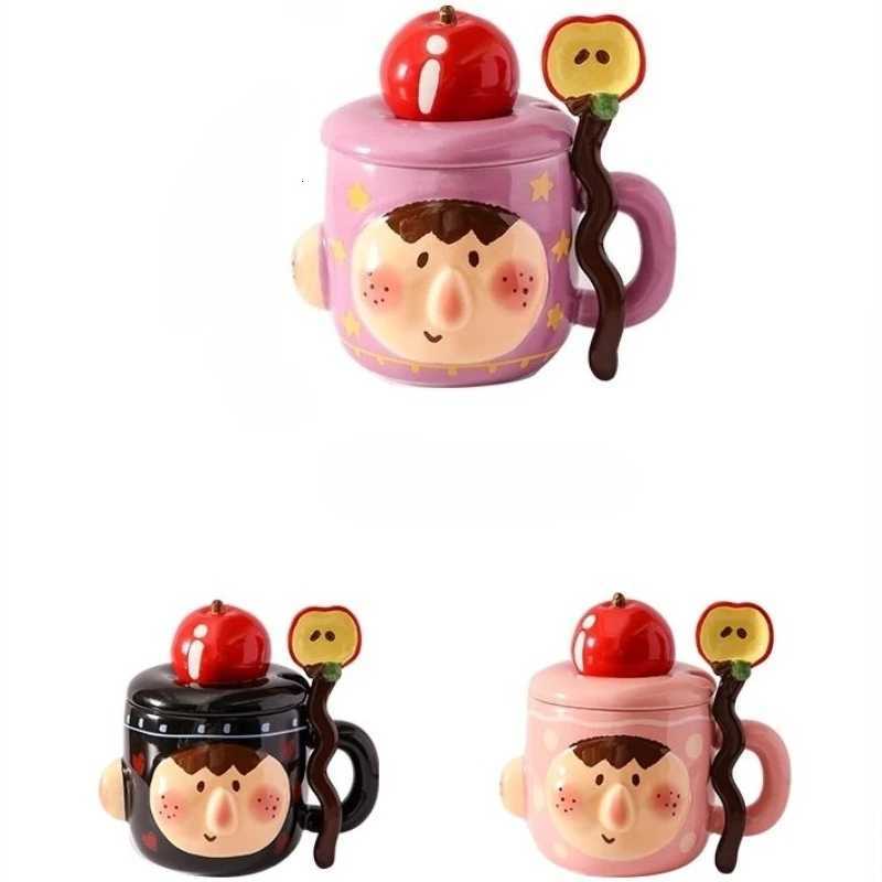 Kawaii Funny Coffee Cup Beauty Portable Latte Lids Espresso Coffee Cup Ceramic Travel Canecas De Porcelana Home Accessories M251206 - view 7