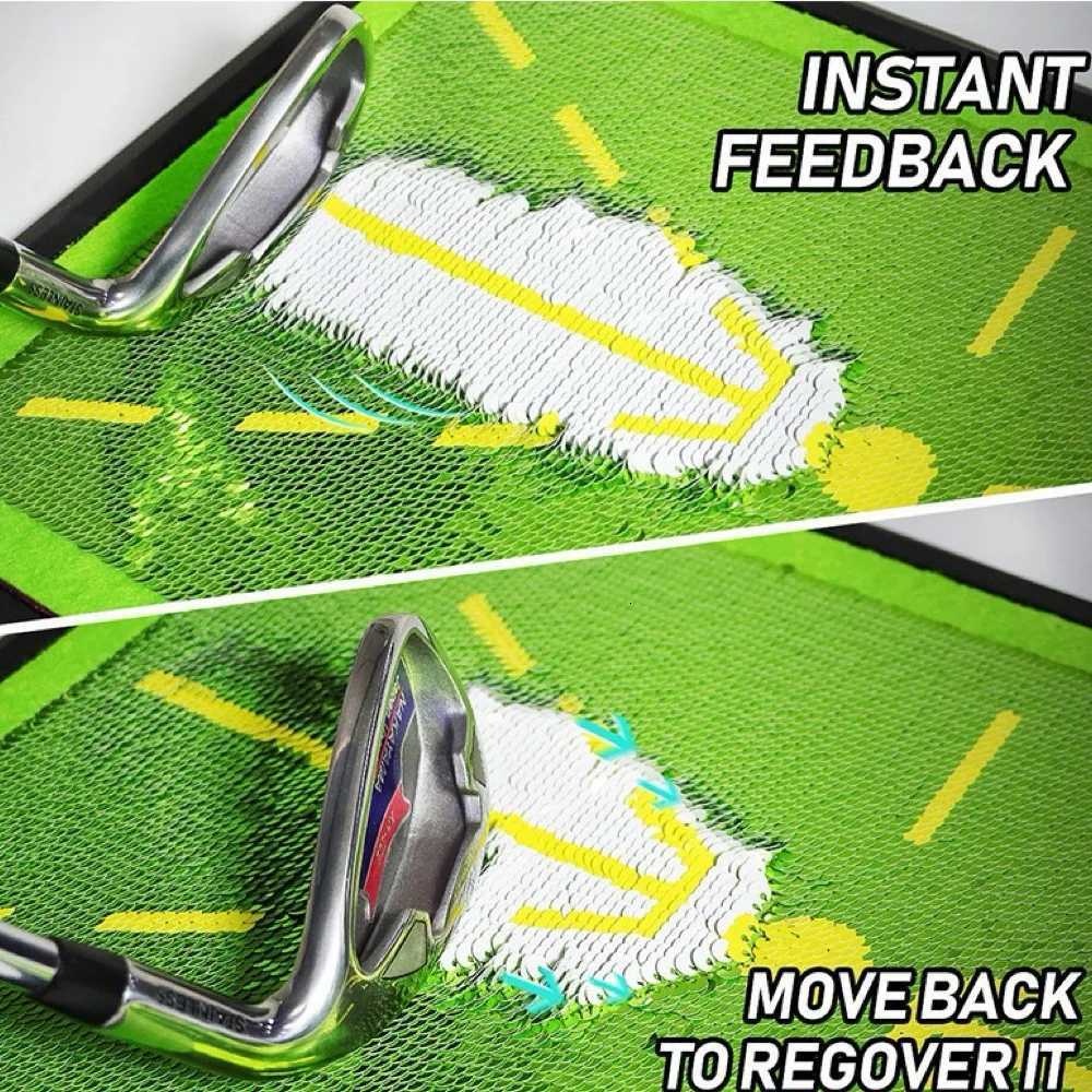 Golf Strike Mat Bead Display Track Beginner Training Trace Detection Pad Swing Exerciser Y251206