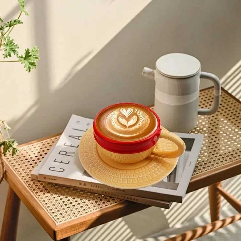 Creative Anime Coffee Cup and Saucer Cartoon Brothers hat MUg Upside Down Painted Home Breakfast MUg Milk Juice Water Cup M251206 - view 5