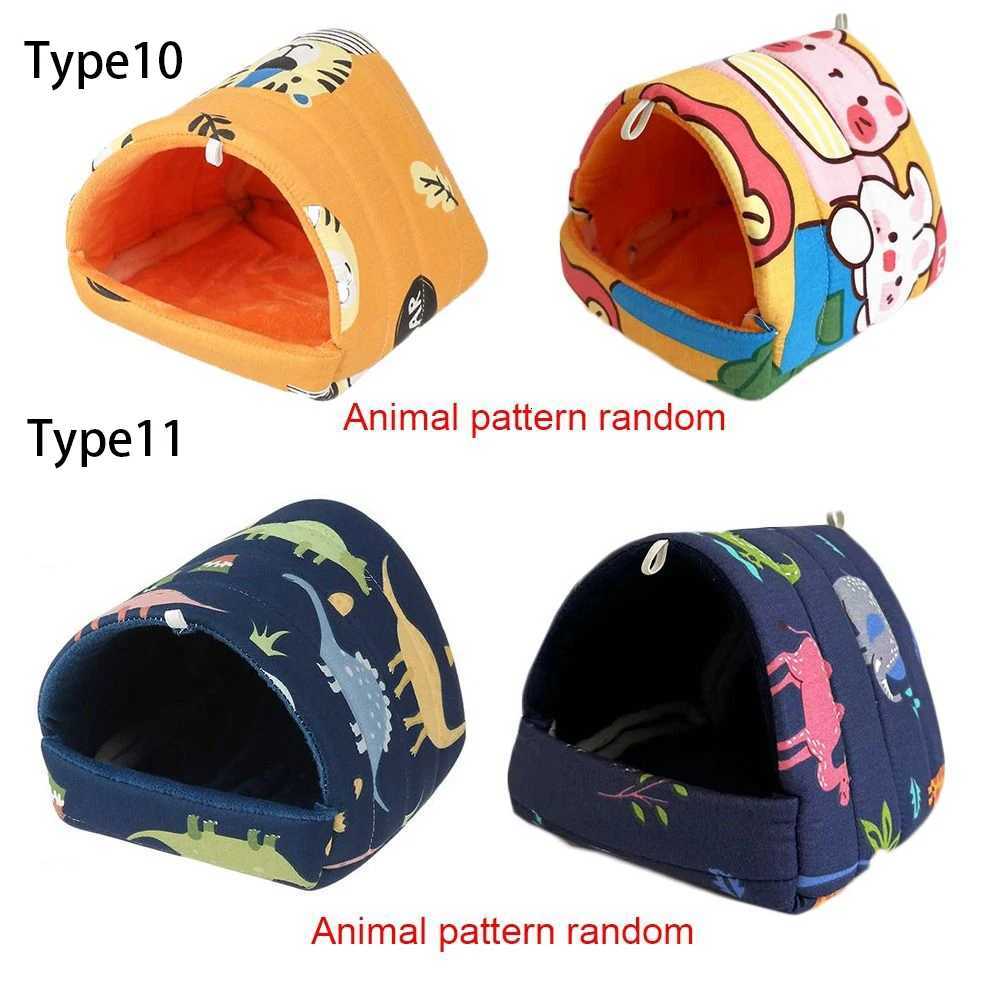 Hamster House Warm Soft Beds And Houses Rodent Cage Printed Hammock for Rats Cotton Guinea Pig Hanging Cage Small Animal M251206