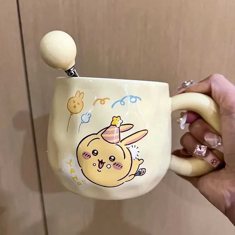 Kawaii Chiikawa Tea Cup Usagi Anime Cute Girl High Beauty Water Cup With Lid Gift Box Best Friend Birthday Gift M251206 - view 4