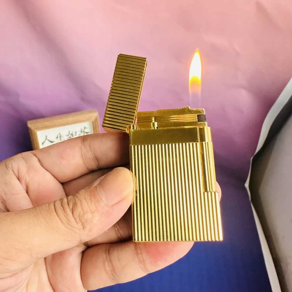 High-end cust lighter ic design gas-filled loud sound ces with a cust smoking set a perfect gift for men H251206