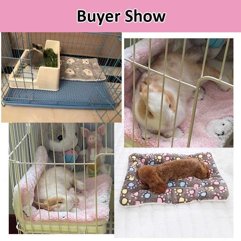 Soft Sleep Mat for Hamster Guinea Pig Cages Pad Puppy Kitten Blanket Bed Mat Guinea Pig Plush Mat Small Animal Mat for Rabbit M251206