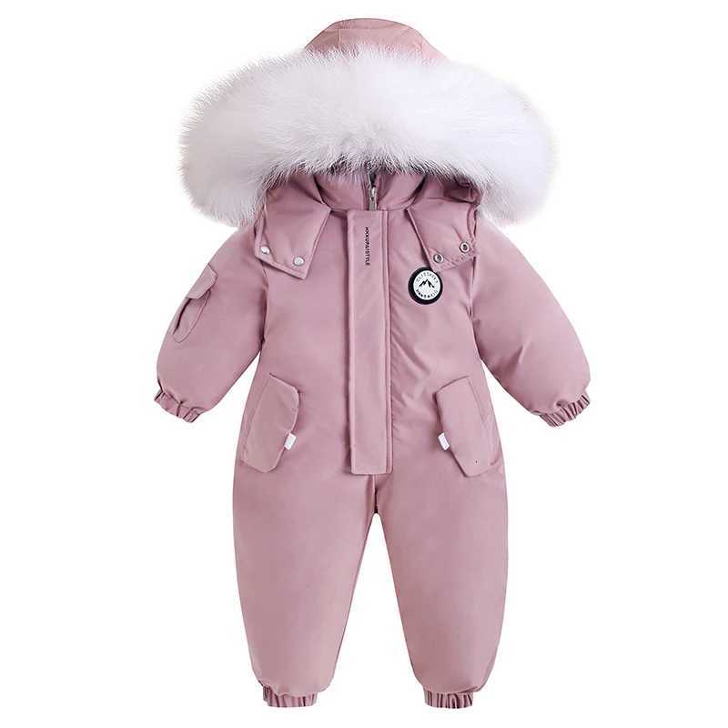Children Ski Suit Winter Autumn Plus Velvet Boys Jumpsuit Warm Kids Clothes Waterproof Baby Overalls Hooded Girls Snowsuit 1-5YW251206