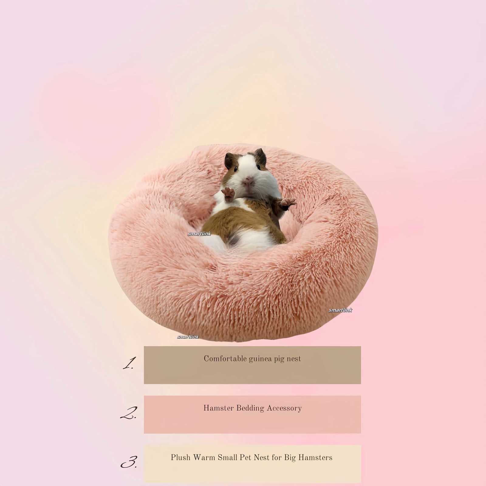 Plush Guinea Pig Bed Soft Hamster Bed House Winter Warm Squirrel Hedgehog Rabbit Chinchilla Bed House Nest Hamster Accessories M251206