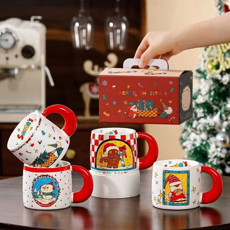 Santa Claus Snowman Ceramic Cup Large Capacity Breakfast Milk Mug Exquisite Afternoon Tea Flower Tea Coffee Cup Christmas Gifts M251206 - view 5
