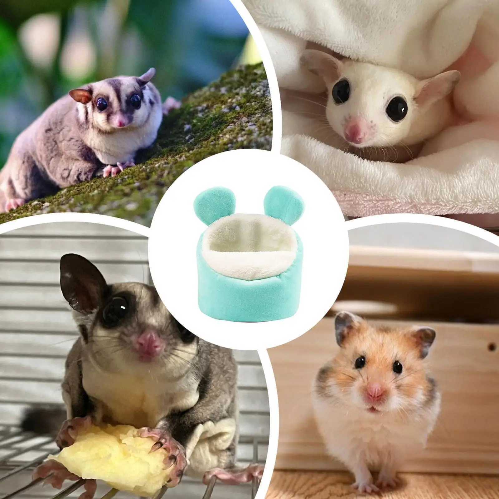 Hamster Bed Warm Nest Pet Cage Accessories Sugar Gliders Sleeping Pouch Bag For Animals Squirrels Marmosets Gerbil Chinchilla M251206