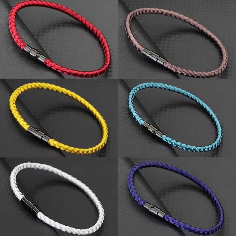 Simple Luck Red Rope Bracelet Men Women Handmade Colorful Magentic Buckle Grade A 4mm Keel Thread Braclet Couple Leisure Jewelry W251206