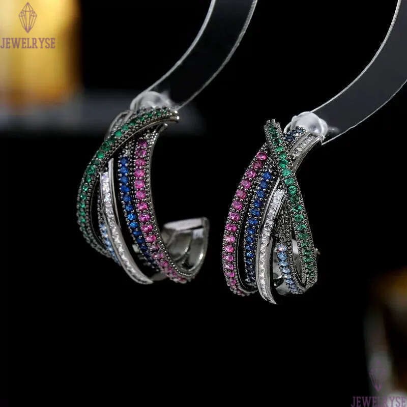 Luxury 18k Gold CZ Hoop Designer Earring for Woman Exquisite Accessories Party AAA Cubic Zirconia Copper Diamond Wedding Earrings Women Elegant Jewelr