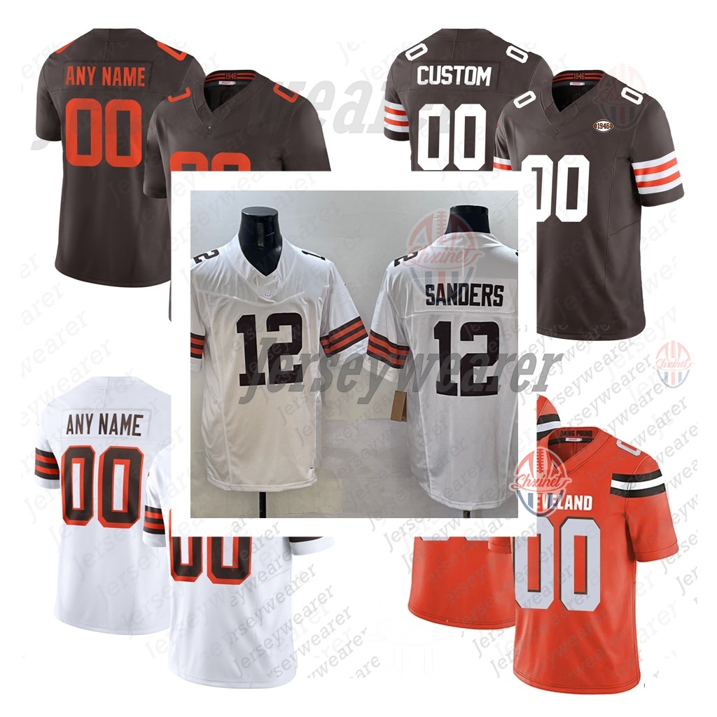 12 Shedeur Sanders Judkins Nick Chubb Carson Schwesinger Myles Garrett Any Name Number for fans lovers 2025 Football jersey for holiday gift