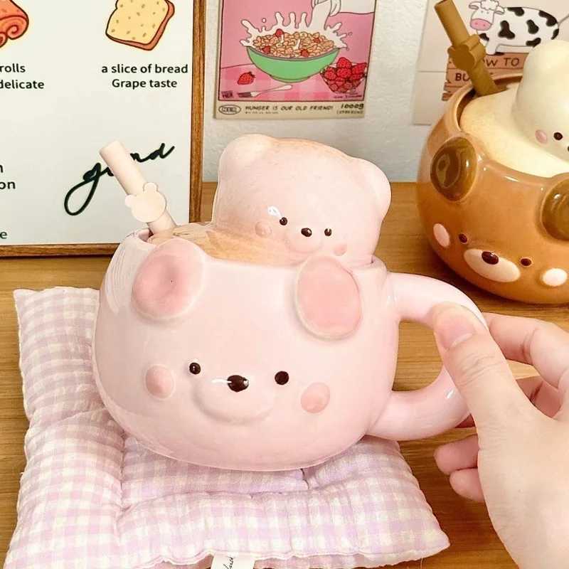 3D Cartoon MugsBirthday CupsCeramic Girlfriends TeachersWater CupsHousehold CouplesHalloween Christmas Gifts Drinkware M251206 - view 3