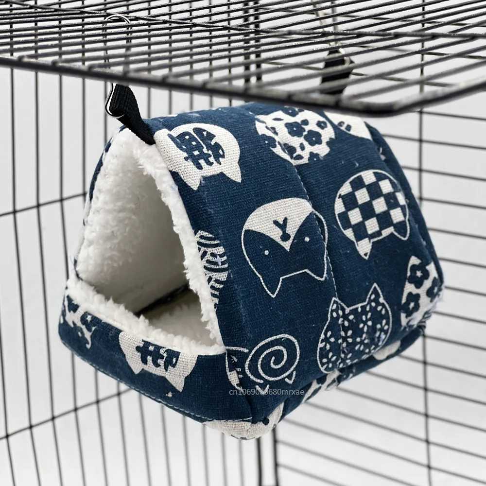 Hamster Soft Warm House Cute Cotton Plush Small Animal Nest Guinea Pig Squirrel Parrot Sleeping Bed Keep Warm House Nest M251206