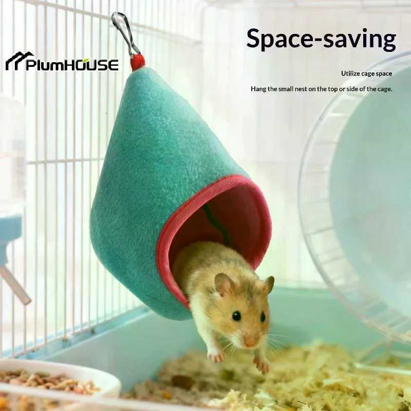Hamster Bird Hanging Nest Plush Hammock Cage Nest Soft Warm Sleeping Bed Bag Pets Rest Nest Supplies M251206