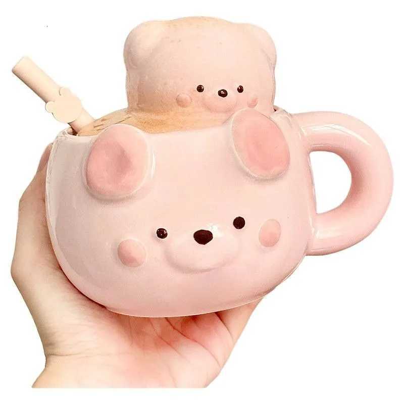 3D Cartoon MugsBirthday CupsCeramic Girlfriends TeachersWater CupsHousehold CouplesHalloween Christmas Gifts Drinkware M251206