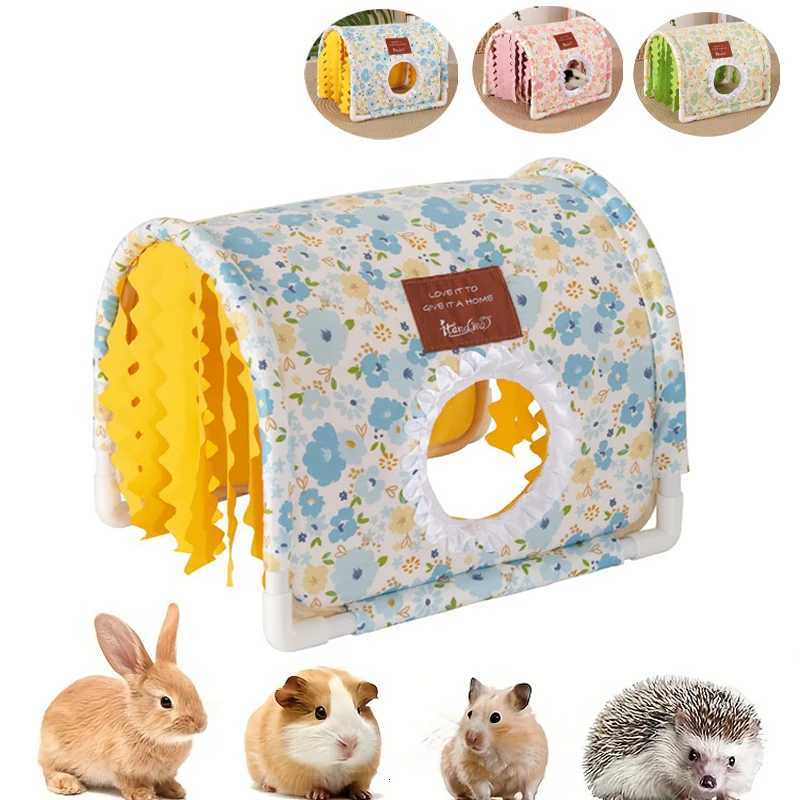 Small Animal Hideout Bed-Soft Pet House with Open EntranceSafe Rounded Corners for Guinea Pigs/Hamsters/Rabbits-Decor Shelter M251206