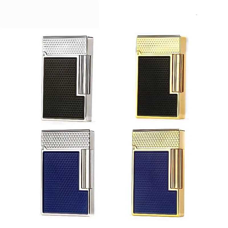 D L1/L2 Options Butane Refillable e Copper Brass Soft Flame Lighter Collection Golden and Silver H251206
