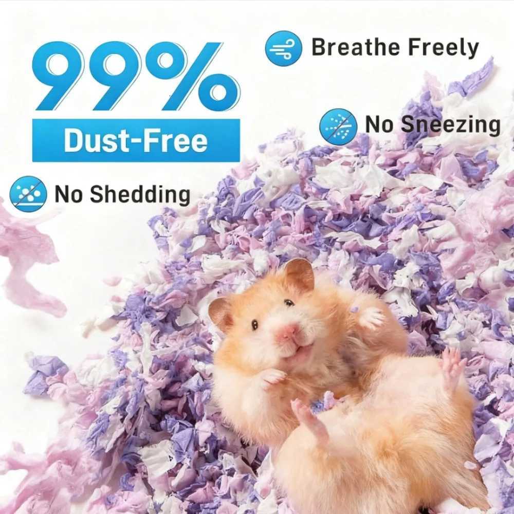 1pc 6L/159gal Dust-Free Paper Bedding - Odor Control Cozy Small Animal Bedding for Hamsters Guinea Pigs Rabbits More M251206