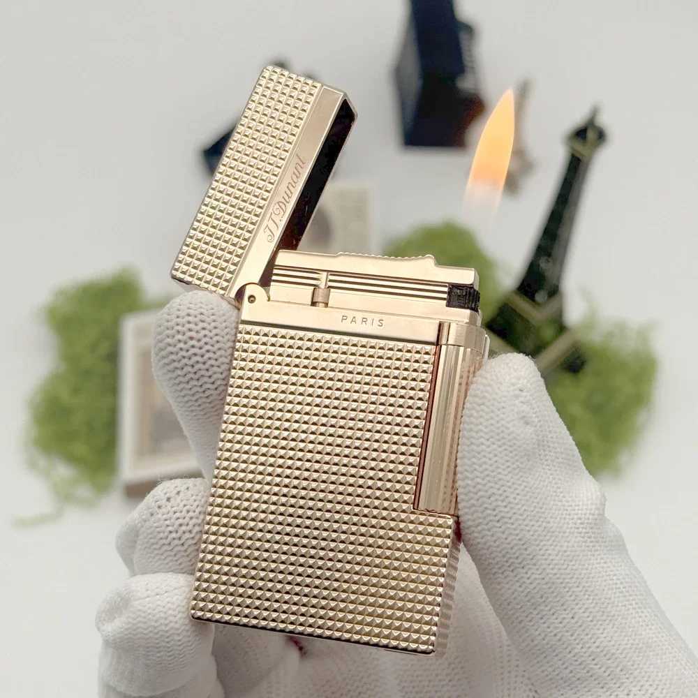 Memorial Lighters Small Latt Gas Butane Paris Cigarette Lighter Open Sound Smoking Accessory For Father Best Cho Gift 2025 H251206