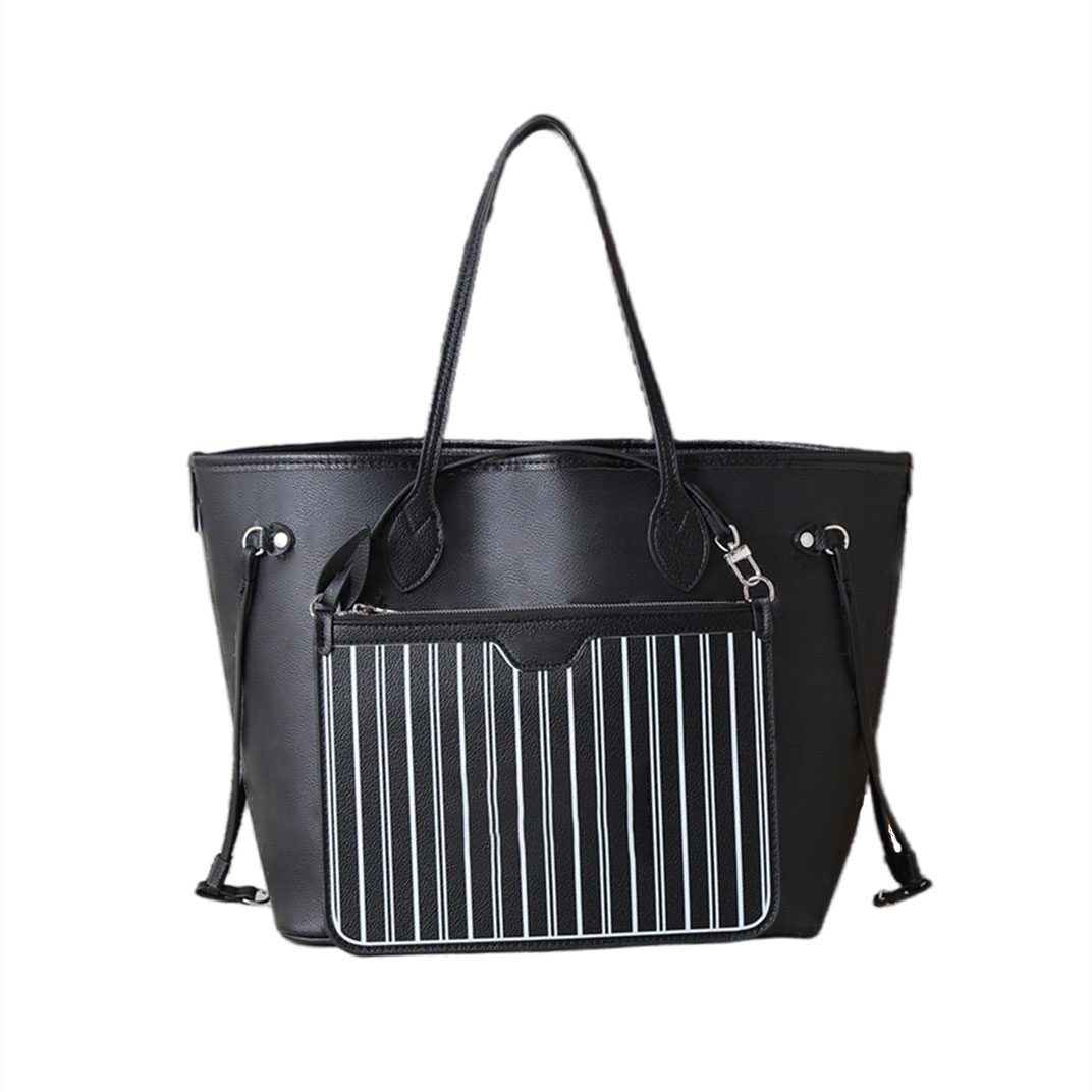 Designer fashion woman tote both sides to use real leather reticules handbags with purse for ladies