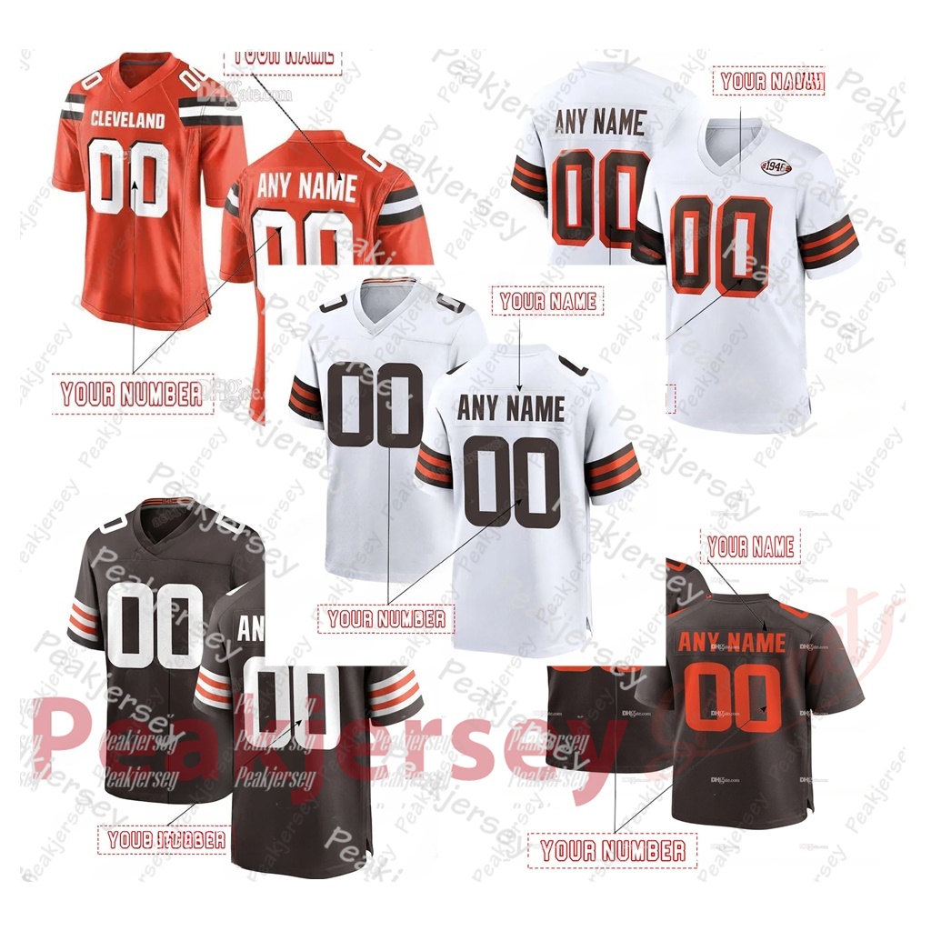 12 Shedeur Sanders 95 Myles Garrett Jersey 4 Deshaun Watson Brown 3 Jerry Jeudy Jeremiah OwusuKoramoah Jerome Ford Amari Cooper Elijah Moore David Njo