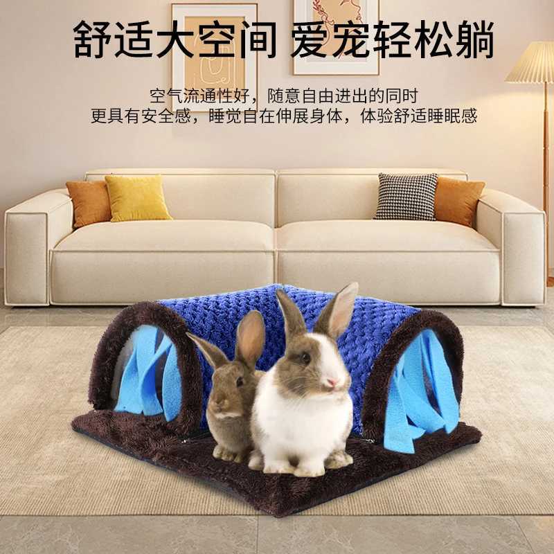 Warm Guinea Pig Hideout Tunnel Bed Soft Removable Guinea Pig Tunnels And Tubes for Cage Guinea Pig Hides Fleece For Rat Sturd M251206
