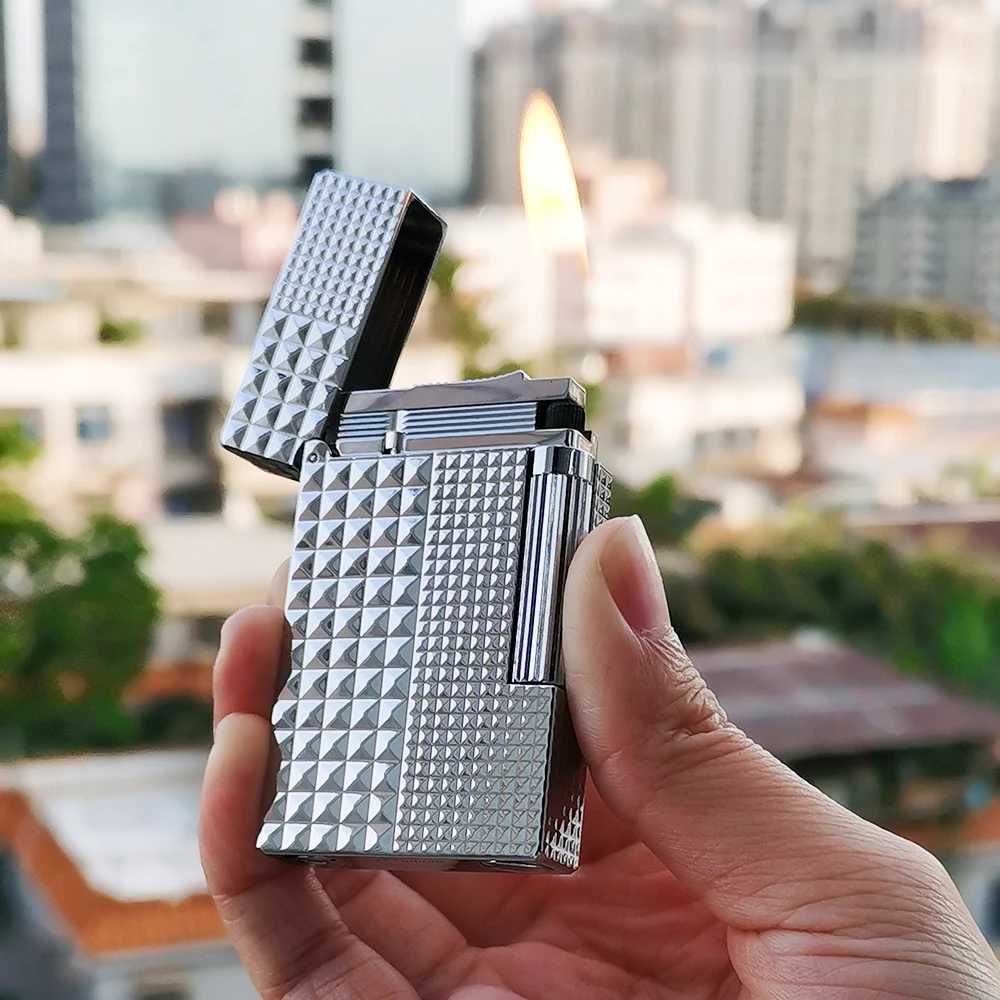 DP Brand High-end Luxury Lighter ic Sound Luxury Special Lighter Mans Gift Gas Lighter Iatable Butane Refillable H251206