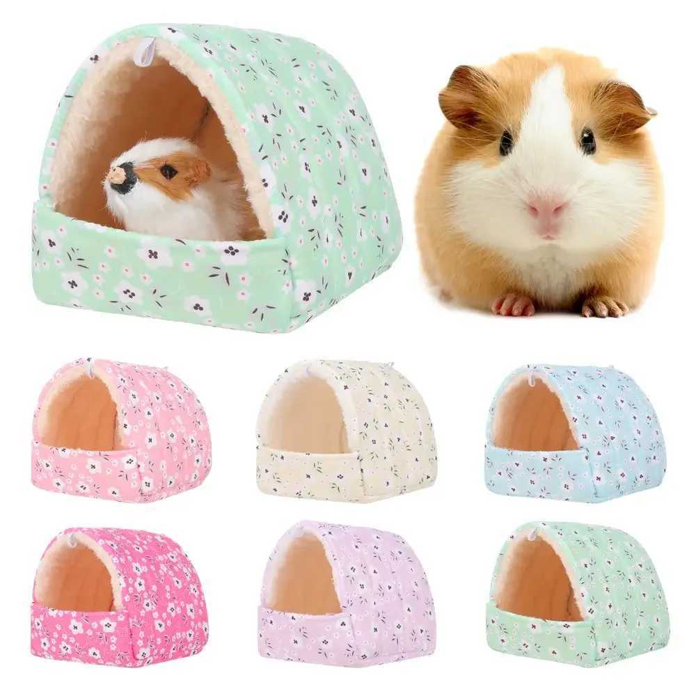 Cute Winter Rabbit Squirrel Mini Cage Guinea Pig Nest Small Animal Sleeping Bed Hamster House Comfortable Soft Plush Warm Mat M251206