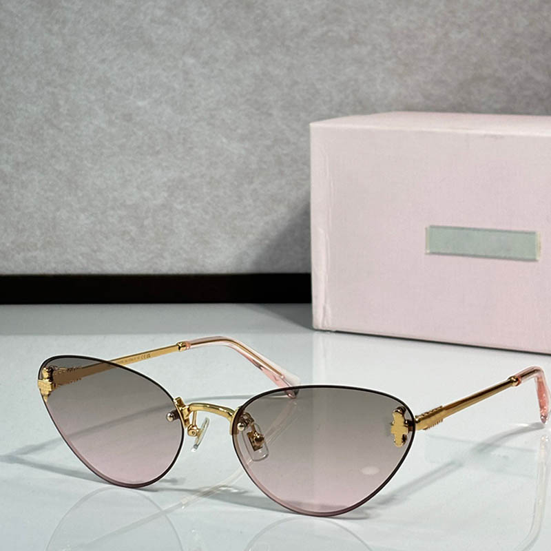 designer women rimless cat eye sunglasses 26SS Luxury runway styles Women fashion cat eye glasses outdoor recreation UV400 MU 165