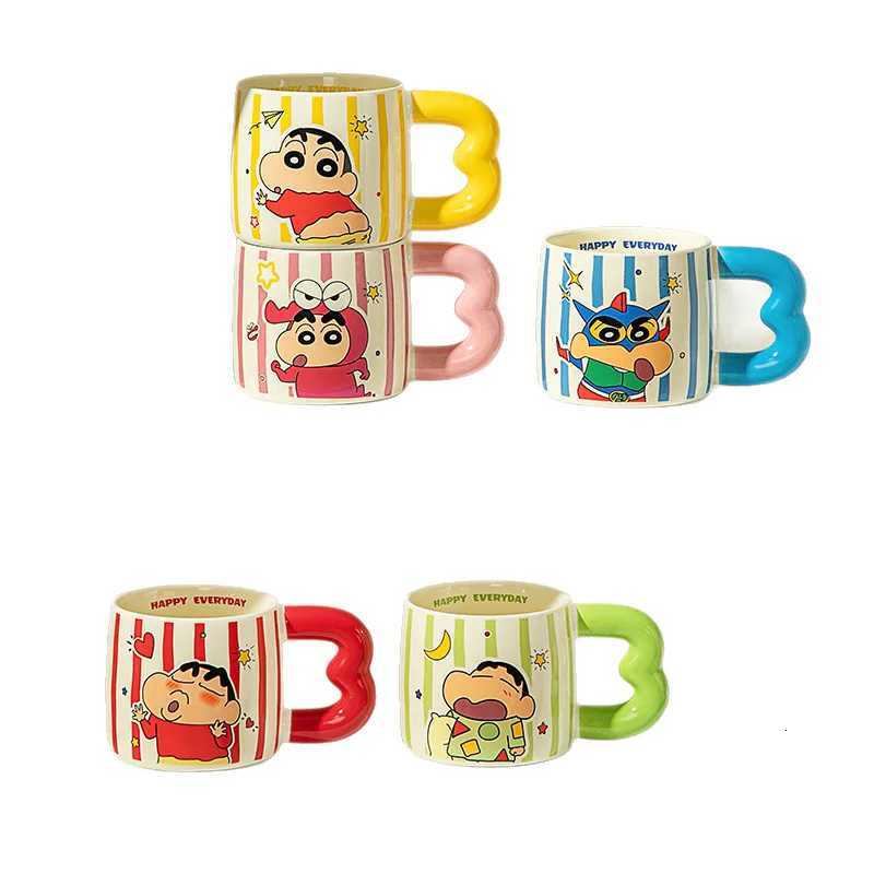 New Crayon-Shin-Chan M Handle Water Cup Mug Cup Ceramic Water Cup Coffee Cup Xiaoxin Anime Peripheral Gifts Home Decor Cup Gifts M251206 - view 6