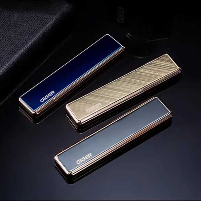 Internet Celebrity Explosion Metal USB Rechargeable Tungsten Lighter Portable Windproof Cigarette Lighter Mens Gift Gadget H251206
