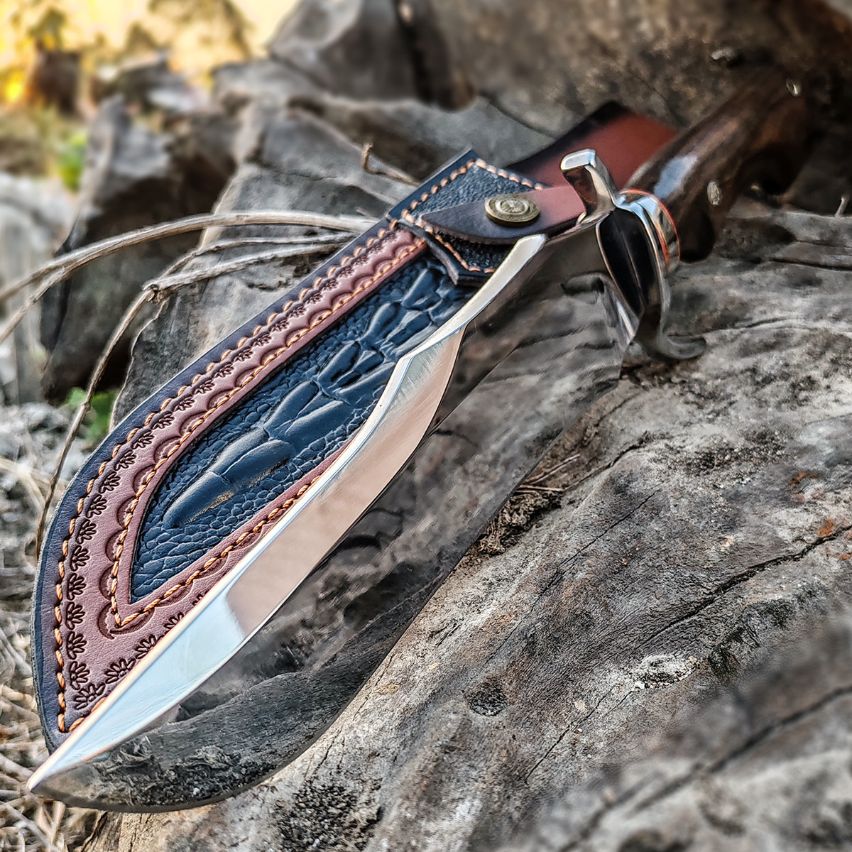 1pc Large Genuine Leather Knife Sheath, Kitchen Knife Cover, Fruit Knife Protective Case - Excluding Knife