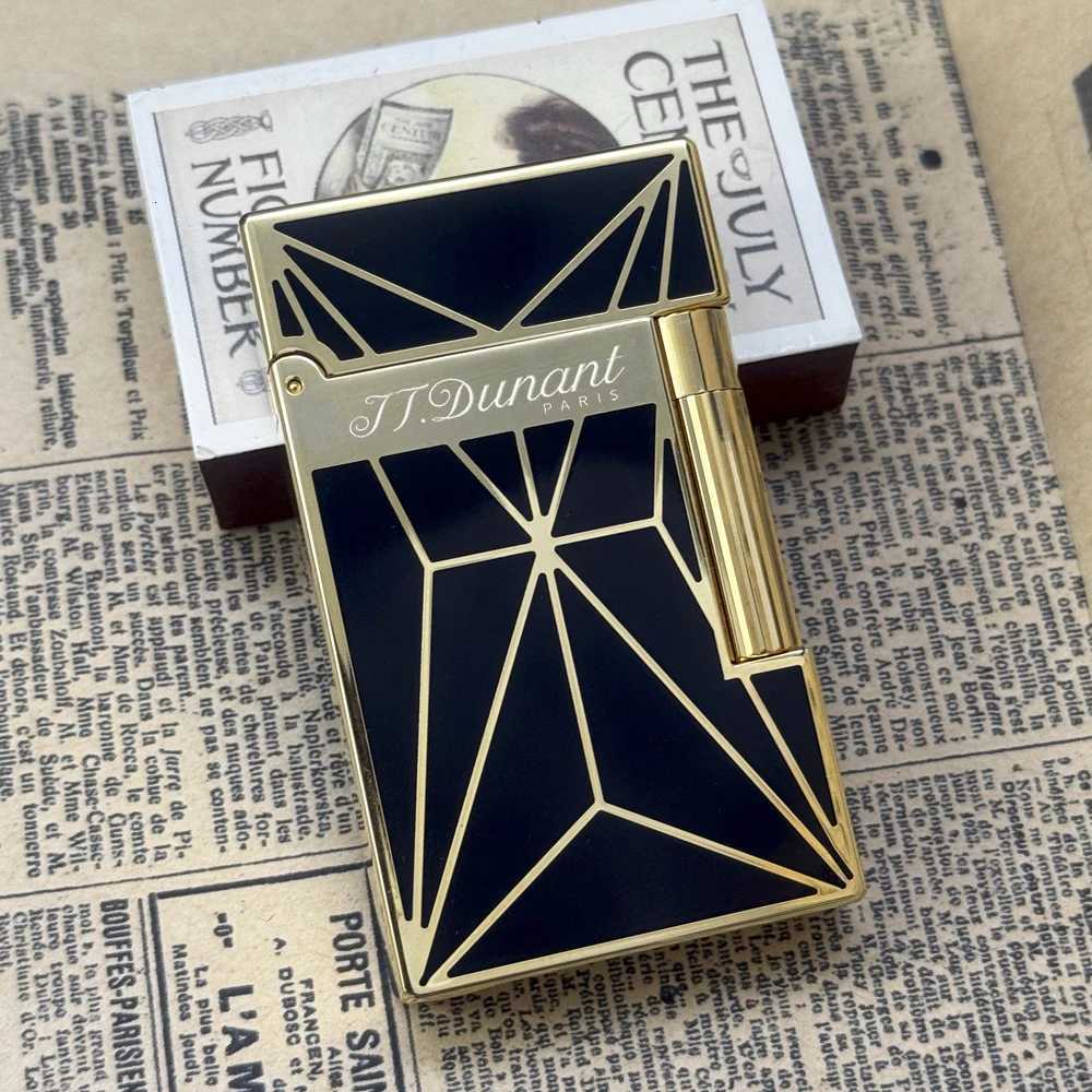 High-end Windproof Brass Adjustable Cigarette Lighter Men Smoking Accessories Gadget Metal Luxury Butane Lighter Birthday Gift H251206