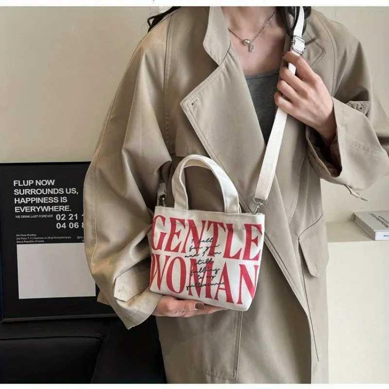 New Fashionable Handheld Bucket Mini Crossbody Bag Casual Single-Shoulder Crossbody Bag Printed Small Canvas Bag Womens HandbagT251206