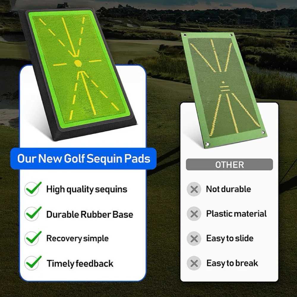 Golf Strike Mat Bead Display Track Beginner Training Trace Detection Pad Swing Exerciser Y251206