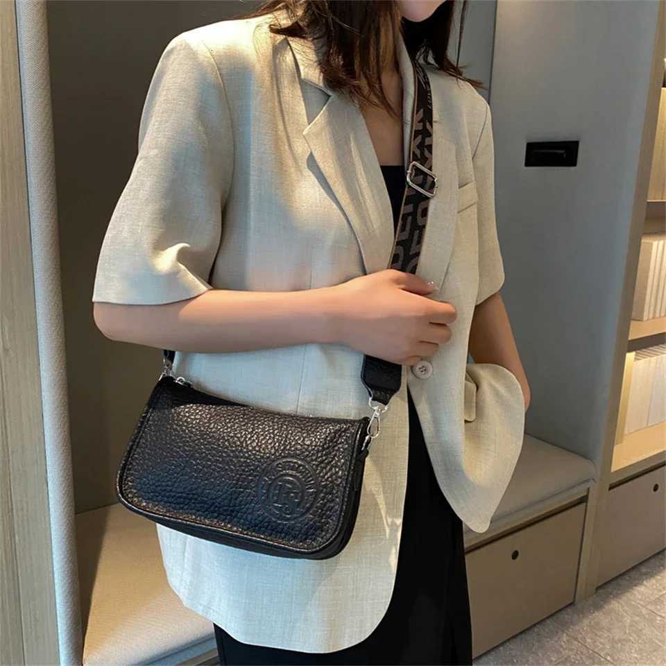Genuine Leather Cowhide Womens Shoulder Bags Ladies Handbags Crossbody Bag High Quality Commuting Messenger Bag Sac A MainT251205