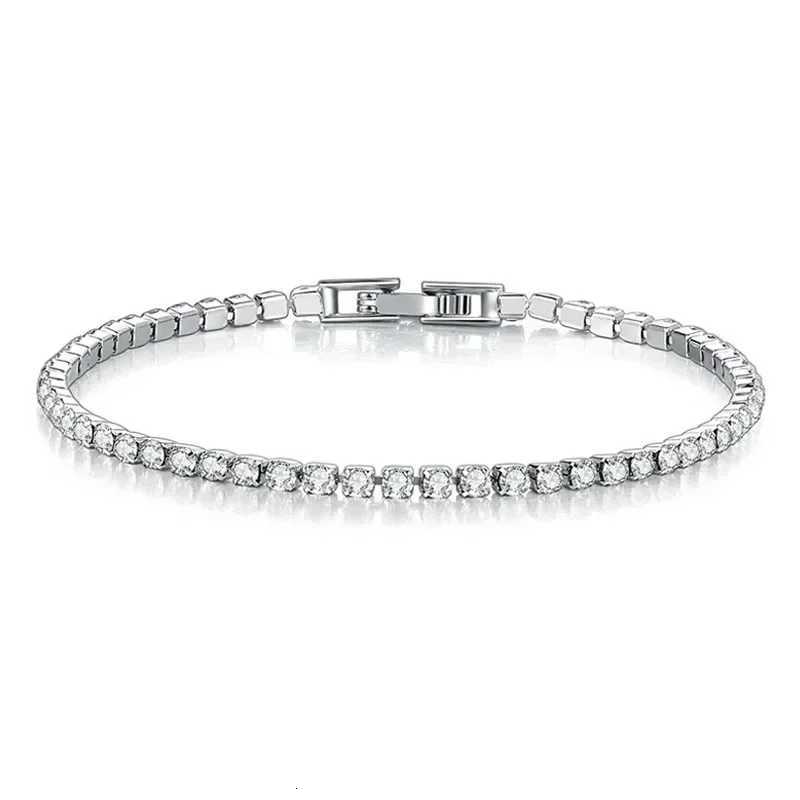 Hot selling 925 sterling silver charming hip-hop zircon exquisite bracelet classic jewelry DIY New Year Christmas gift W251206