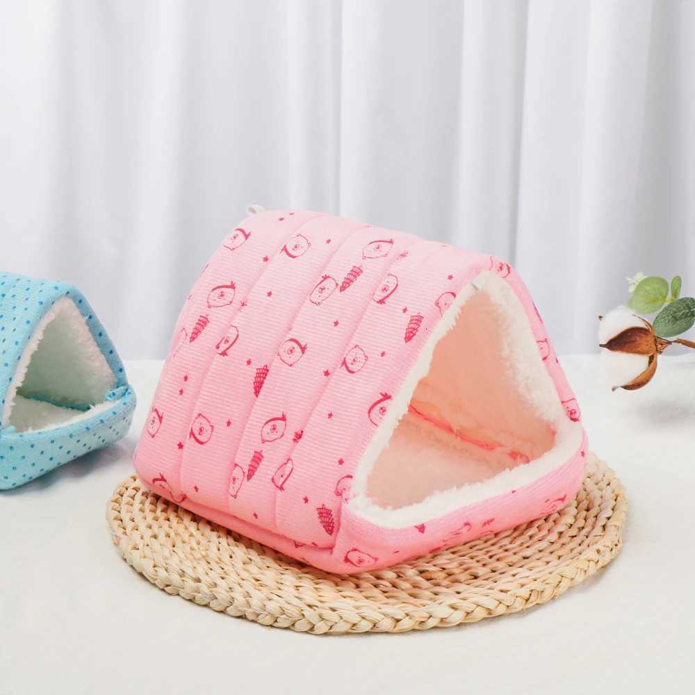 1 Pcs Hamster House Guinea Pig Nest Small Animal Sleeping Bed Winter Warm Cotton Mat Soft Accessories For Rodent/Guinea Pig/Rat M251206