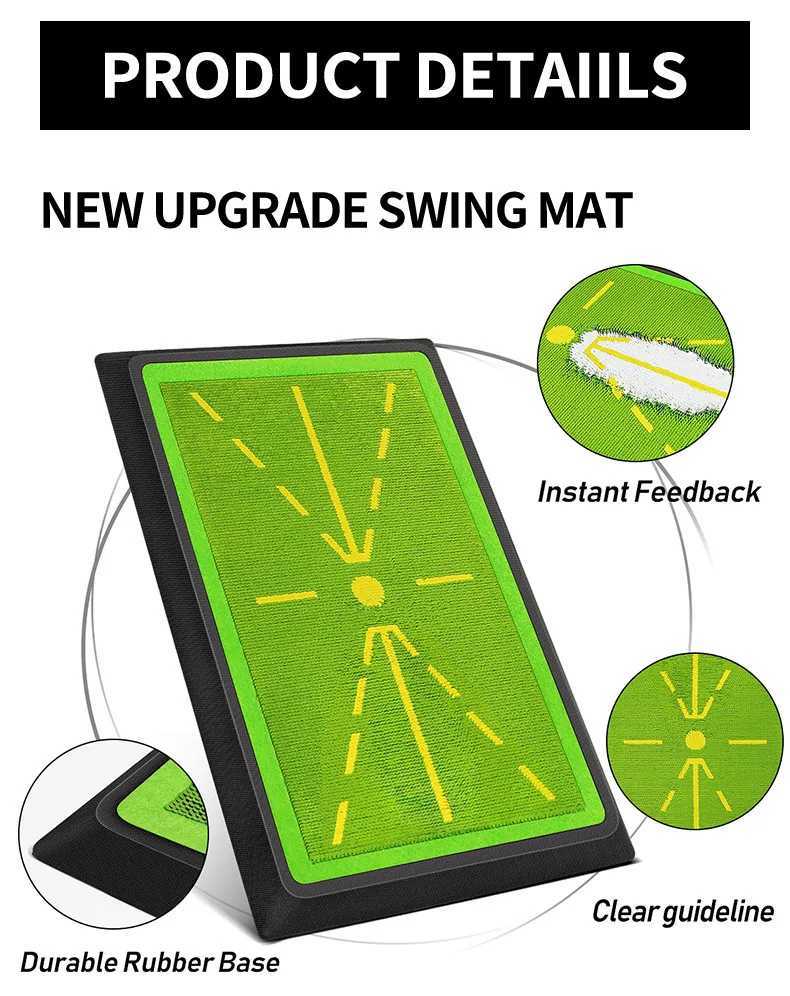 Golf Strike Mat Bead Display Track Beginner Training Trace Detection Pad Swing Exerciser Y251206