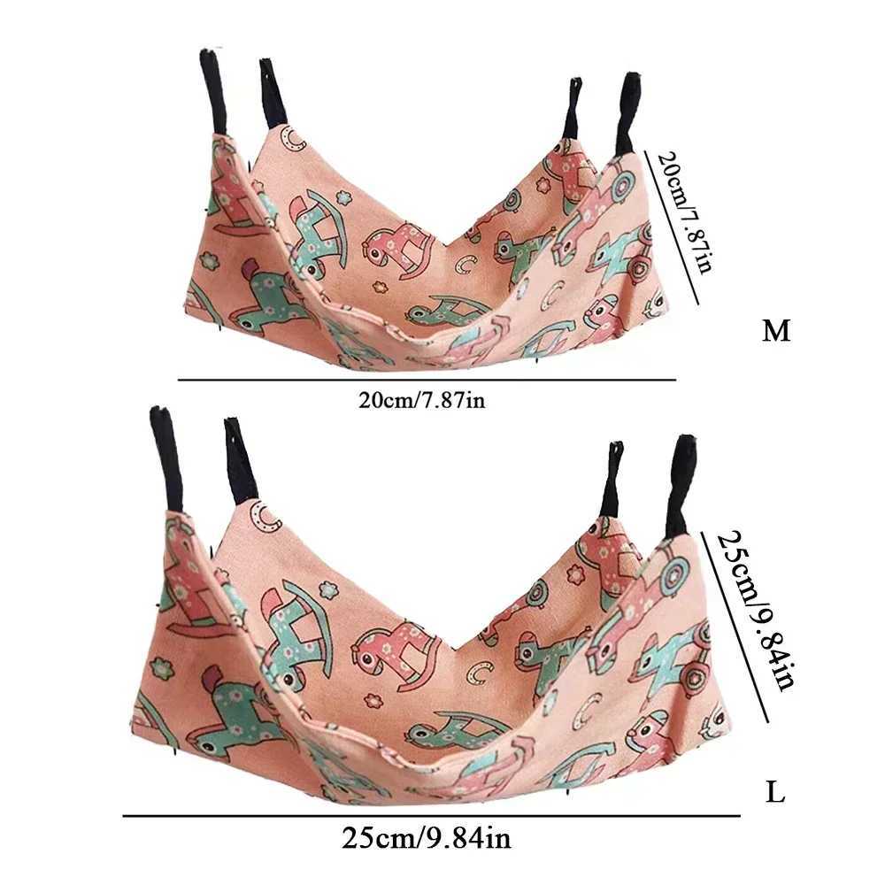 Pets Hammock Cotton Hamster Mouse Hanging Bed Small Pet Hamster Rabbit Double Layer Warm Sleep Nests Hanging Hammock Supplies M251206